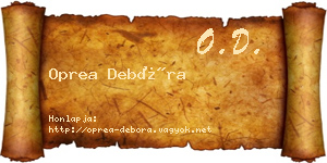 Oprea Debóra névjegykártya